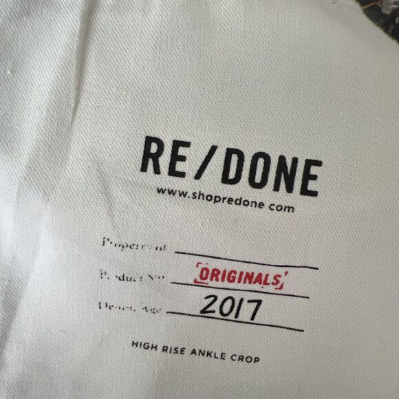 RE/DONE Originals Jeans Women’s Size 30x27 High Rise Button Fly Ankle Straight - Picture 11 of 11